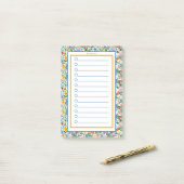 Personalised Happy Floral Botanical To Do List. Post-it® Notes (Op bureau)