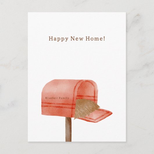 Personalised Happy New Home Card. Briefkaart (Voorkant)