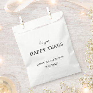 Personalised Happy Tears Wedding Confetti Favours Bedankzakje