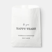 Personalised Happy Tears Wedding Confetti Favours Bedankzakje (Voorkant)