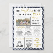 Personalised Holiday Keepsake Card Year in Review Kaart (Voorkant)