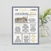 Personalised Holiday Keepsake Card Year in Review Kaart (Staand voorkant)