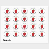 Personalised Homemade Apple Sauce Ronde Sticker (Vel)