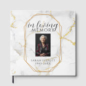 Personalised In Loving Memory Photo  marble Gastenboek (Voorkant)