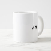 Personalised Initial Minimalist Abstract Line Art  Grote Koffiekop (Voorkant rechts)