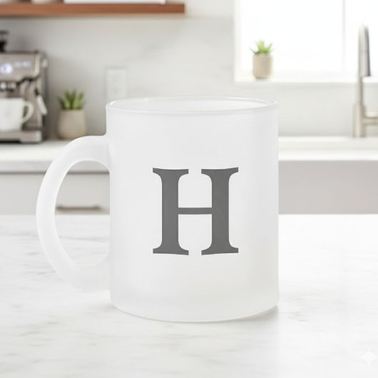 Personalised Initial Mug – Custom Letter Coffee  Matglas Koffiemok