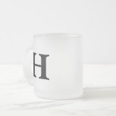 Personalised Initial Mug – Custom Letter Coffee  Matglas Koffiemok (Voorkant links)