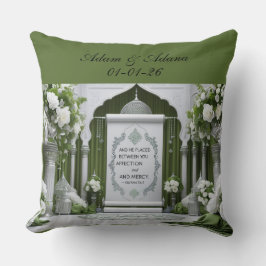 Personalised Islamic Bridal Throw Pillow Kussen