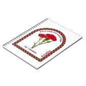 Personalised January Birth Month Flower Notebook Notitieboek (Linkerzijde)