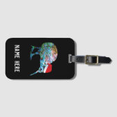 PERSONALISED KIWI XMAS PAUA BAGAGELABEL (Voorkant (horizontaal))