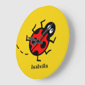Personalised Ladybird Pattern Wall Clock Grote Klok (Hoek)