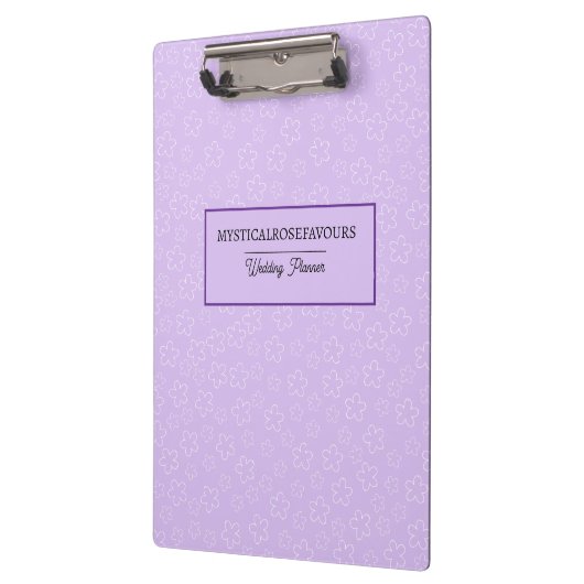 Personalised Lilac Blossom Clipboard Klembord (Links)