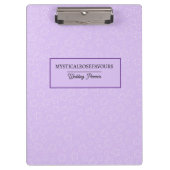 Personalised Lilac Blossom Clipboard Klembord (Voorkant)