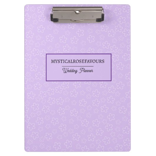 Personalised Lilac Blossom Clipboard Klembord (Voorkant)