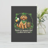 Personalised Lucky Cockapoo St. Patrick's Day Kaart (Staand voorkant)
