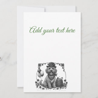 Personalised Lucky Cockapoo St. Patrick's Day Kaart