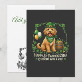 Personalised Lucky Cockapoo St. Patrick's Day Kaart (Voorkant / Achterkant)