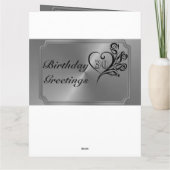 Personalised Luxury Birthday Words Happy Birthday Kaart (Achterkant)