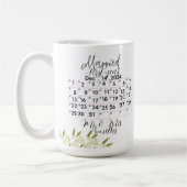Personalised Married Calendar Date 1th anniversary Koffiemok (Links)