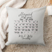Personalised Married Calendar Date  Kussen (Deken)