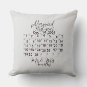 Personalised Married Calendar Date  Kussen (Voorkant)