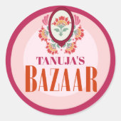 Personalised Mendhi Stickers |Henna Night Stickers (Voorkant)