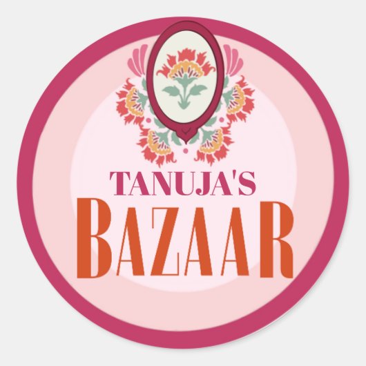 Personalised Mendhi Stickers |Henna Night Stickers (Voorkant)