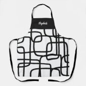 Personalised Minimalist Abstract Line Art Schort (Voorkant)