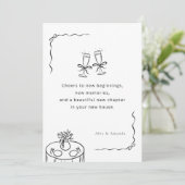 Personalised Minimalist New Home Card Kaart (Staand voorkant)