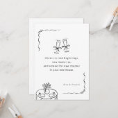 Personalised Minimalist New Home Card Kaart (Voorkant / Achterkant in situ)