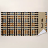 Personalised Mosaic Tile Strandlaken (Voorkant)