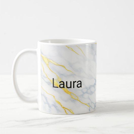 Personalised Mug Gold Veining Effect Custom Mug  Koffiemok (Links)