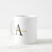 Personalised Mug | Initial and Name Mug | Custom  Koffiemok (Voorkant links)