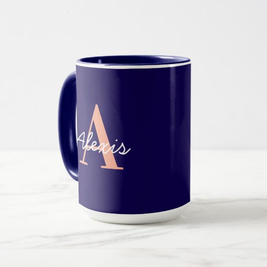 Personalised Mug | Initial and Name Mug | Custom Mok (Voorkant links)