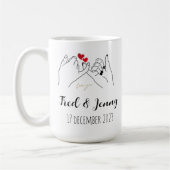 Personalised mug to celebrate Valentine's Day. Koffiemok (Links)