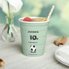 Personalised Name & Age Soccer Football  Papieren Bekers