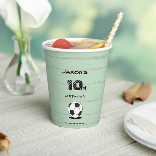 Personalised Name & Age Soccer Football Papieren Bekers (Insitu)
