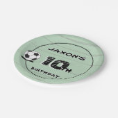 Personalised Name & Age Soccer Football  Papieren Bordje (Gekanteld)