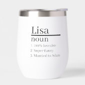 Personalised Name Definition Thermos Travel Cup  (Links)