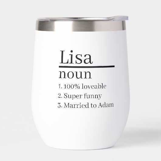 Personalised Name Definition Thermos Travel Cup  (Links)