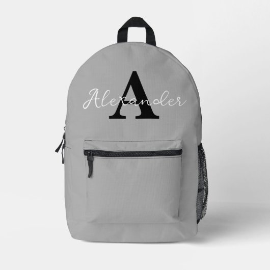 Personalised Name Initial Backpack Bedrukte Rugzak (Voorkant)
