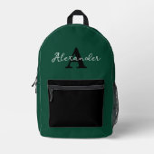 Personalised Name Initial Backpack for kids  Bedrukte Rugzak (Voorkant)