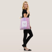 Personalised Name Pink bling cute tote bags Bag (Op model)