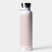 Personalised Name Pink & White Water Bottle. Waterfles (Rechts)