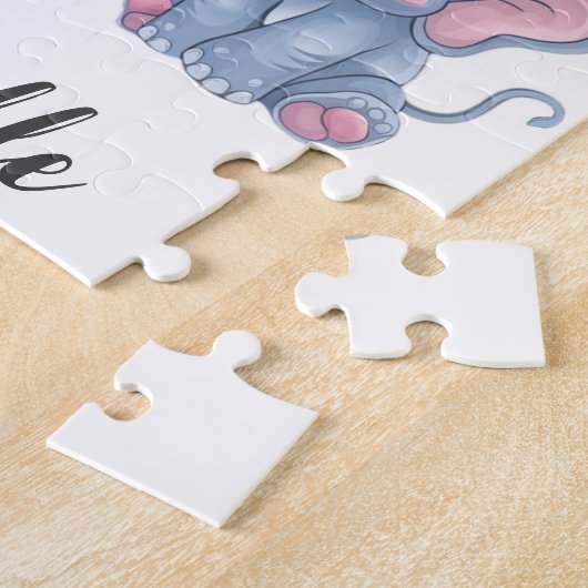 Personalised Name Safari Oerwoud Animals Kinder Legpuzzel (Zijkant)