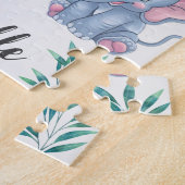 Personalised Name Safari Oerwoud Animals Kinder Legpuzzel (Zijkant)