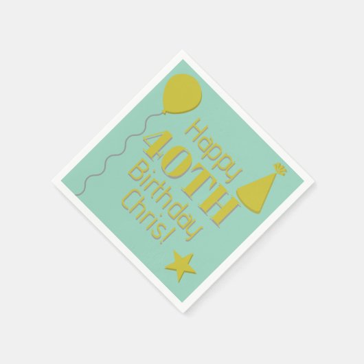 personalised napkins servet (Hoek)