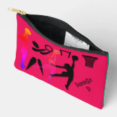 Personalised Netball Cosmetic Bag Etui (Open)