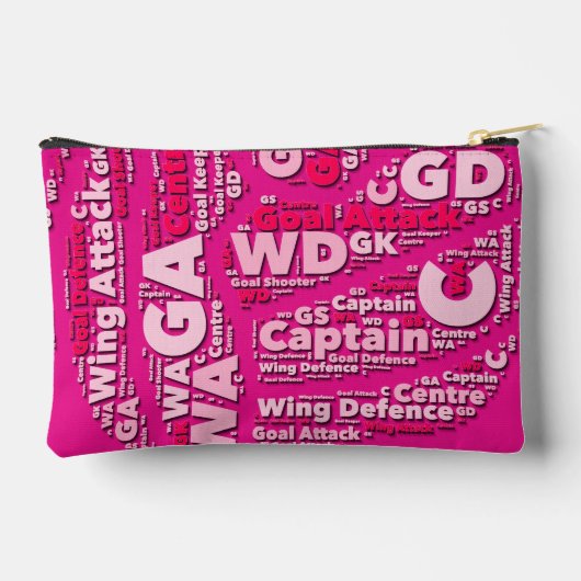 Personalised Netball Makeup Bag Etui (Achterkant)