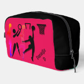 Personalised Netball Theme Toiletry Bag Toilettasje (Rechterhoek)